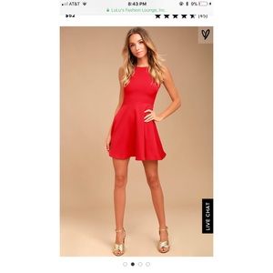 Lulu’s Just Us Red Skater Dress